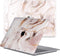 Lunso Geschikt voor MacBook Air 13 inch (2018-2019) cover hoes - case - Marble Vera
