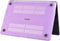 Lunso Geschikt voor MacBook Air 13 inch (2018-2019) cover hoes - case - Mat Paars