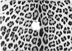Lunso Geschikt voor MacBook Air 13 inch (2018-2020) vinyl sticker - Leopard White