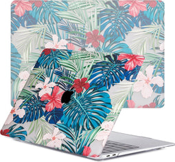 Lunso Geschikt voor MacBook Air 13 inch M1 (2020) cover hoes - case - Tropical Rood