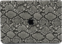 Lunso Geschikt voor MacBook Air 13 inch M1 (2020) cover hoes - case - Snake Pattern Grey