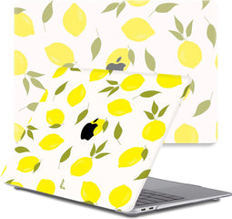 Lunso Geschikt voor MacBook Air 13 inch M1 (2020) cover hoes - case - Squeezy Lemon