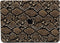 Lunso Geschikt voor MacBook Air 13 inch M1 (2020) cover hoes - case - Snake Pattern Brown