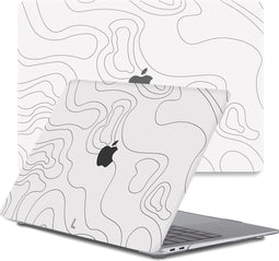 Lunso Geschikt voor MacBook Air 13 inch M1 (2020) cover hoes - case - Land Lines