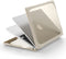 Lunso Geschikt voor MacBook Air 13 inch M2/M3 (2022-2024) Armor cover hoes met pootjes - case - Beige