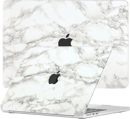 Lunso Geschikt voor MacBook Air 13 inch M2/M3 (2022-2024) cover hoes - case - Marble Cosette