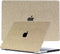Lunso Geschikt voor MacBook Air 13 inch M2/M3 (2022-2024) cover hoes - case - Glitter Goud