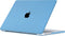 Lunso Geschikt voor MacBook Air 13 inch M2/M3 (2022-2024) cover hoes - case - Sand Light Blue