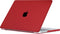 Lunso Geschikt voor MacBook Air 13 inch M2/M3 (2022-2024) cover hoes - case - Sand Bordeaux Red