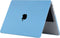 Lunso Geschikt voor MacBook Air 13 inch M2/M3 (2022-2024) cover hoes - case - Sand Light Blue