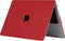 Lunso Geschikt voor MacBook Air 13 inch M2/M3 (2022-2024) cover hoes - case - Sand Bordeaux Red