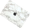 Lunso Geschikt voor MacBook Air 13 inch M2/M3 (2022-2024) cover hoes - case - Marble Cosette