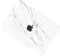 Lunso Geschikt voor MacBook Air 13 inch M2/M3 (2022-2024) cover hoes - case - Marble Vana