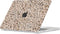 Lunso Geschikt voor MacBook Air 13 inch M2/M3 (2022-2024) cover hoes - case - Leopard Rose Gold