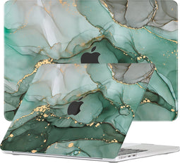 Lunso Geschikt voor MacBook Air 15 inch M2/M3 (2023-2024) cover hoes - case - Green Maeve