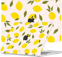 Lunso Geschikt voor MacBook Air 15 inch M2/M3 (2023-2024) cover hoes - case - Squeezy Lemon