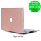 Lunso Geschikt voor MacBook Pro 13 inch (2016-2019) cover hoes - case - glitter roze