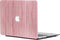 Lunso Geschikt voor MacBook Pro 13 inch (2016-2019) cover hoes - case - Houtlook Roze