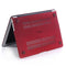 Lunso Geschikt voor MacBook Pro 13 inch (2016-2019) cover hoes - case - Sand bordeaux rood