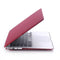 Lunso Geschikt voor MacBook Pro 13 inch (2016-2019) cover hoes - case - Sand bordeaux rood
