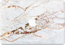 Lunso Geschikt voor MacBook Pro 13 inch (2016-2020) vinyl sticker - Marble Sage