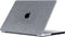 Lunso Geschikt voor MacBook Pro 14 inch (2021-2023) cover hoes - case - Glitter Zilver