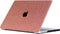 Lunso Geschikt voor MacBook Pro 14 inch (2021-2023) cover hoes - case - Glitter Rose Goud