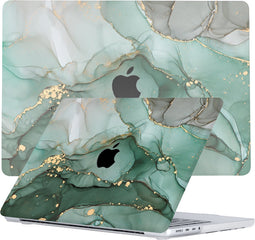 Lunso Geschikt voor MacBook Pro 14 inch (2021-2024) cover hoes - case - Green Maeve