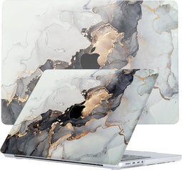 Lunso Geschikt voor MacBook Pro 14 inch (2021-2024) cover hoes - case - Marble Magnus