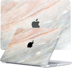 Lunso Geschikt voor MacBook Pro 14 inch (2021-2024) cover hoes - case - Marble Aiden