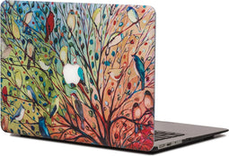 Lunso Geschikt voor MacBook Pro 15 inch (2012-2015) cover hoes - case - Boom met Vogels