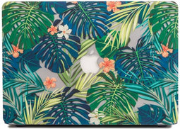 Lunso Geschikt voor MacBook Pro 15 inch (2016-2020) cover hoes - case - Tropical leaves
