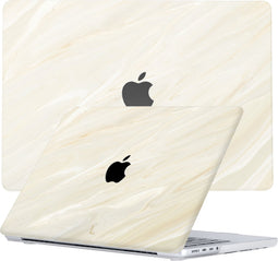 Lunso Geschikt voor MacBook Pro 16 inch (2021-2024) cover hoes - case - Creamy Vibes