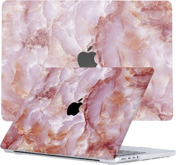 Lunso Geschikt voor MacBook Pro 16 inch (2021-2024) cover hoes - case - Marble Finley