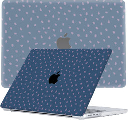 Lunso Geschikt voor MacBook Pro 16 inch (2021-2024) cover hoes - case - Purple Pips