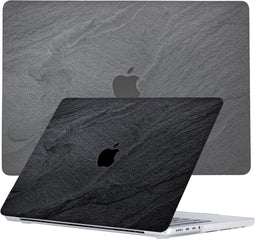 Lunso Geschikt voor MacBook Pro 16 inch M1/M2 (2021-2023) cover hoes - case - Black Stone
