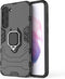 Lunso - Geschikt voor Samsung Galaxy S23 - Armor backcover hoes met ringhouder - Zwart