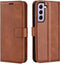 Lunso - Geschikt voor Samsung Galaxy S23 - cover bookcase hoes - Bruin