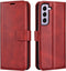 Lunso - Geschikt voor Samsung Galaxy S23 - cover bookcase hoes - Rood
