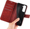 Lunso - Geschikt voor Samsung Galaxy S23 - cover bookcase hoes - Rood