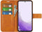 Lunso - Geschikt voor Samsung Galaxy S23 - cover bookcase hoes - Cognac