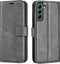 Lunso - Geschikt voor Samsung Galaxy S23 Plus / S23+ - cover bookcase hoes - Grijs