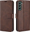 Lunso - Geschikt voor Samsung Galaxy S23 Plus / S23+ - cover bookcase hoes - Coffee