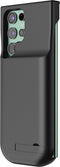 Lunso - Geschikt voor Samsung Galaxy S23 Ultra case - Powerbank hoesje - 6000 mAh - Zwart