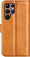 Lunso - Geschikt voor Samsung Galaxy S23 Ultra - cover bookcase hoes - Cognac