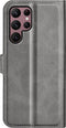 Lunso - Geschikt voor Samsung Galaxy S23 Ultra - cover bookcase hoes - Grijs
