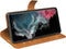 Lunso - Geschikt voor Samsung Galaxy S23 Ultra - cover bookcase hoes - Cognac
