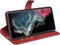 Lunso - Geschikt voor Samsung Galaxy S23 Ultra - cover bookcase hoes - Rood