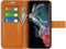 Lunso - Geschikt voor Samsung Galaxy S23 Ultra - cover bookcase hoes - Cognac