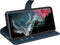 Lunso - Geschikt voor Samsung Galaxy S23 Ultra - cover bookcase hoes - Blauw